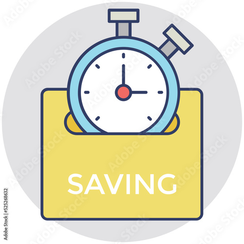 Time Saving Vector Icon