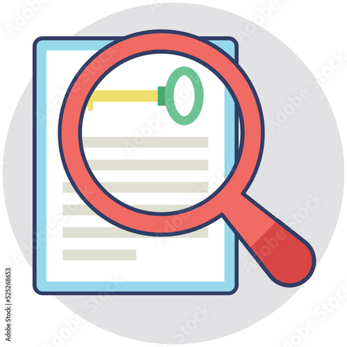 Keyword Research Vector Icon