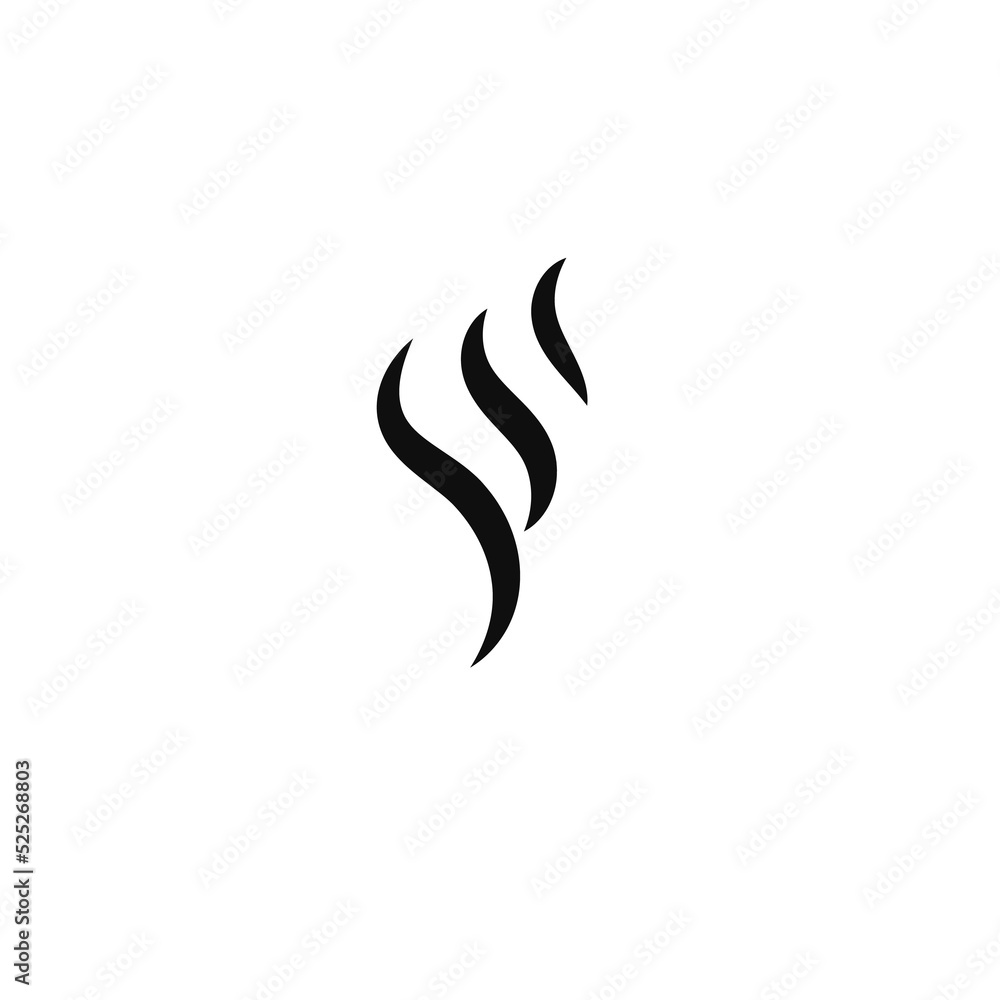 Wavy line vector of rising steam or smoke. Coffee aroma line concept Isolated on white background. Wavy line vector of rising steam or smoke. Coffee aroma line concept Isolated on white background.