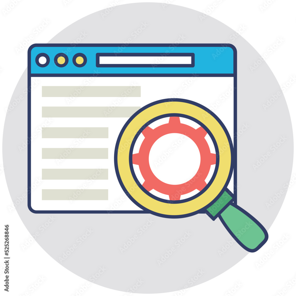 Search Engine Vector Icon Search Engine Vector Icon