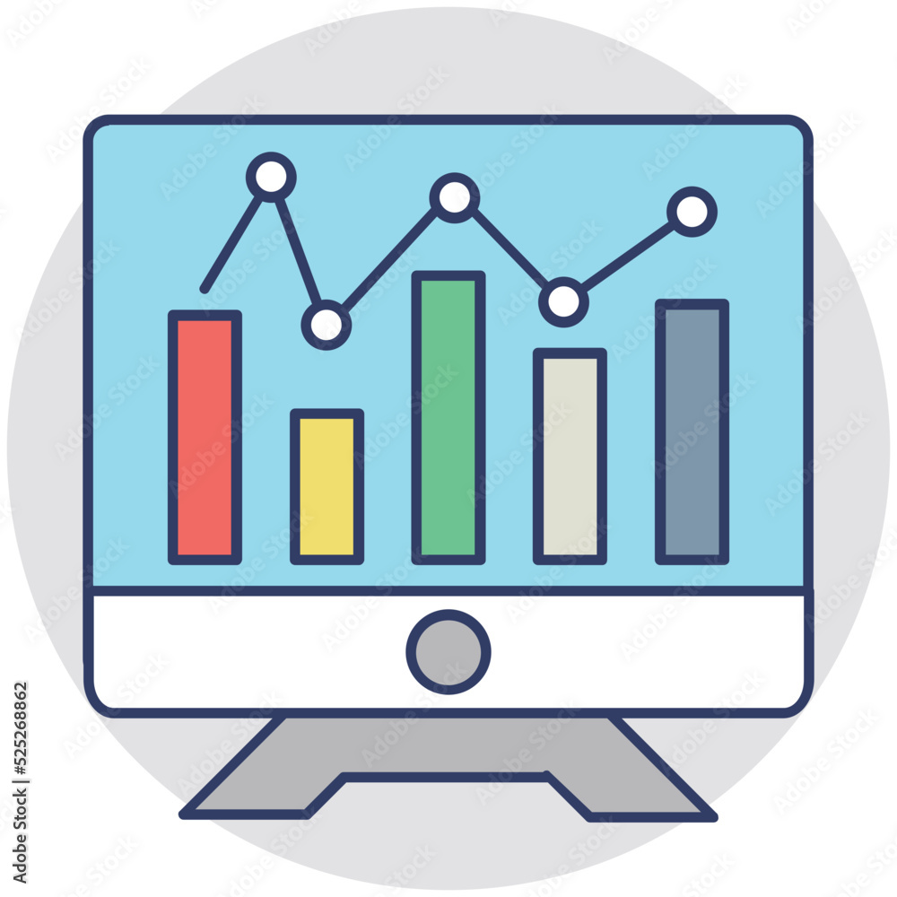 Web Analytics Vector Icon Web Analytics Vector Icon