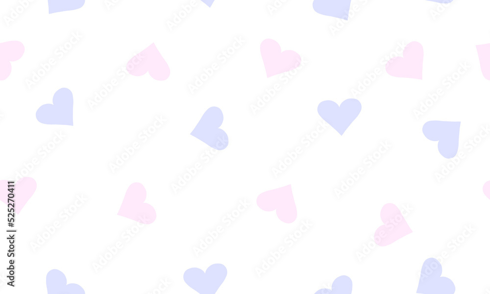 Pink and blue hearts on white background seamless pattern Pink and blue hearts on white background seamless pattern