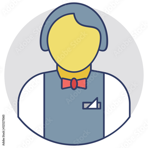 Waiter Vector Icon