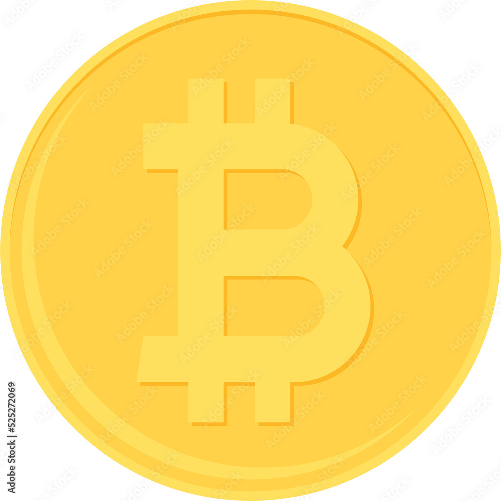 Gold bitcoin icon. Cryptocurrency, digital currency, business and finance concept. Flat design illustration. Gold bitcoin icon. Cryptocurrency, digital currency, business and finance concept. Flat design illustration.