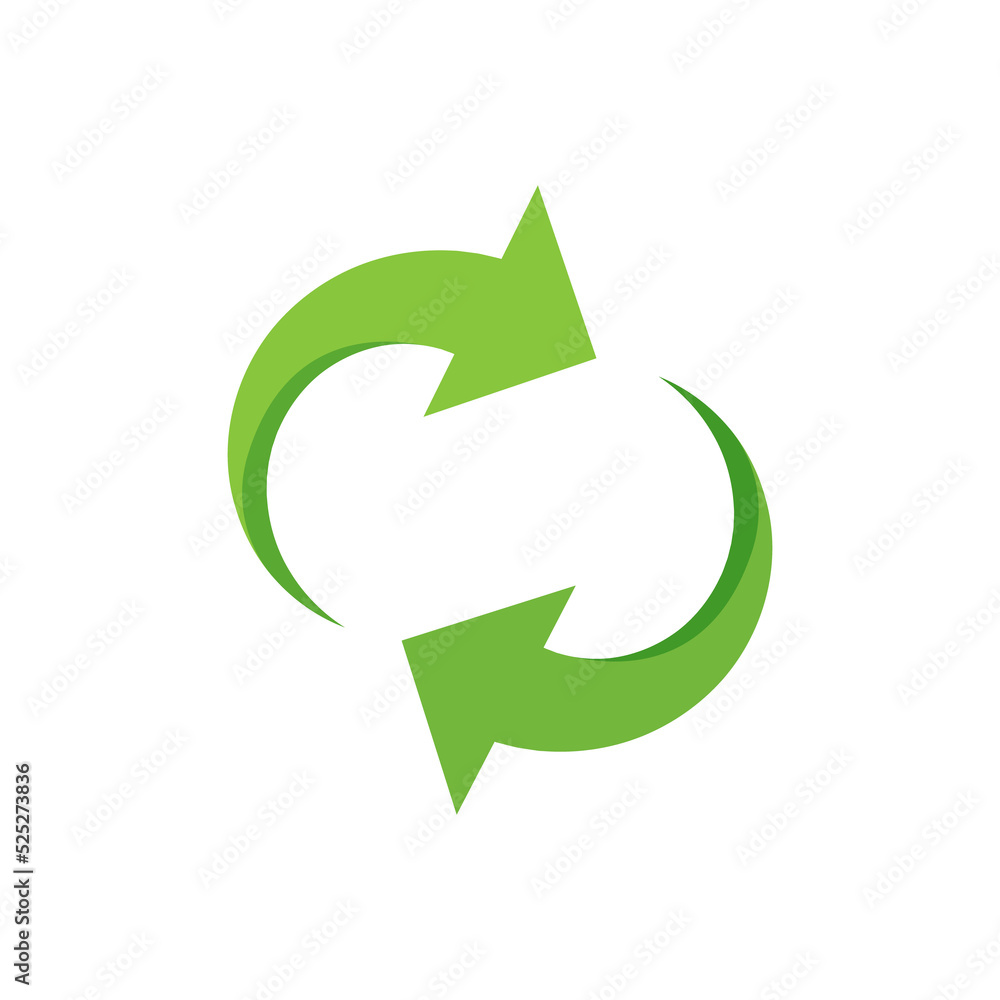 Recycling icon. An arrow that revolves endlessly Reuse concept Recycled. isolate on white background Recycling icon. An arrow that revolves endlessly Reuse concept Recycled. isolate on white background