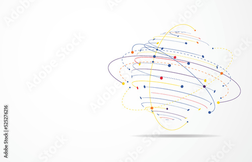 Global network connection. World map point and line composition concept of global business. Vector Illustration
