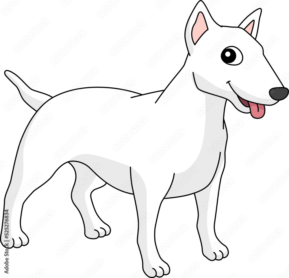  American Pit Bull Terrier Dog Cartoon Clipart