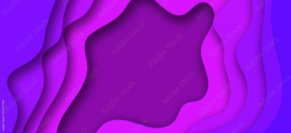 Paper cut background Purple