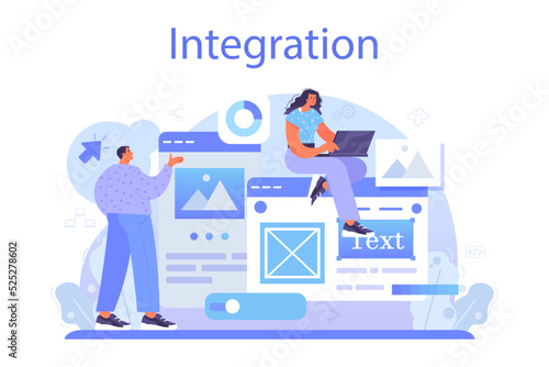 Web integration. Website layout converting and integrating