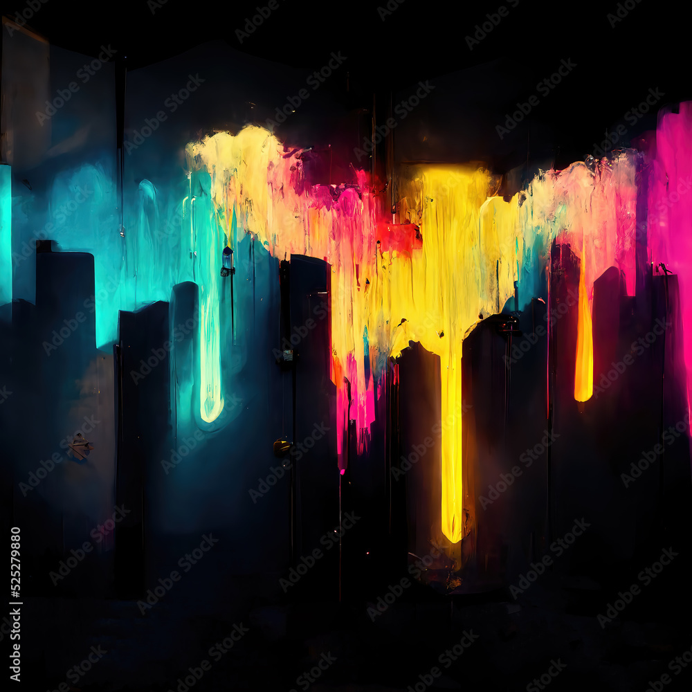abstract leaking  background in graffiti theme