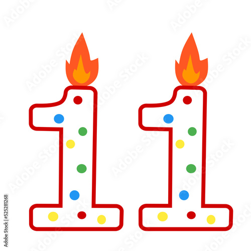 Candles Birthday vector elements 
