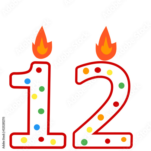 Candles Birthday vector elements 