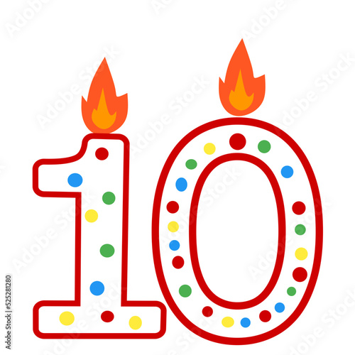 Candles Birthday vector elements 