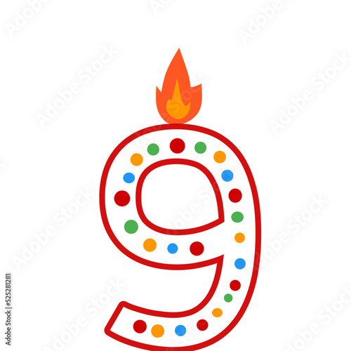 Candles Birthday vector elements 