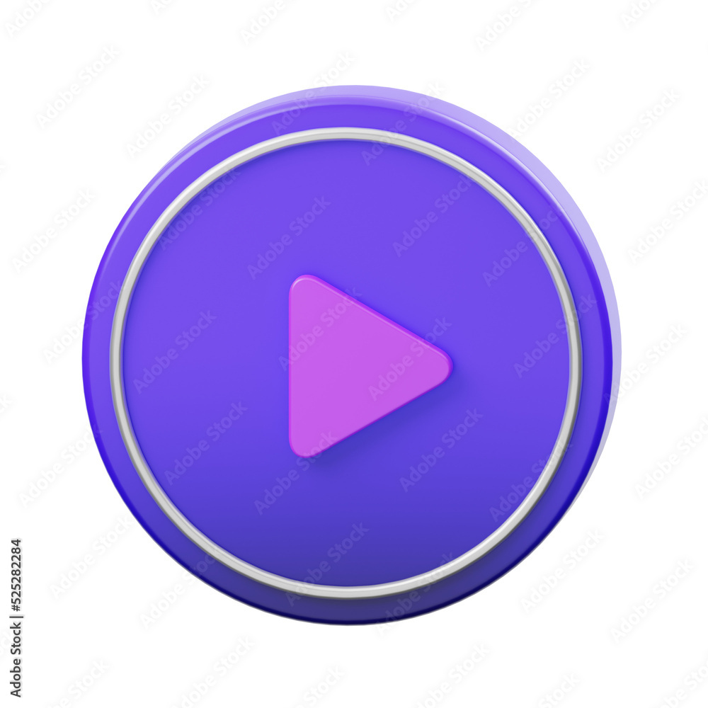 Play Button 3D Icon Play Button 3D Icon