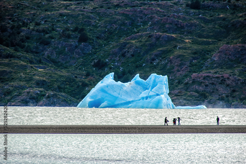 Iceberg floating on Lake of Torres del Paine National Park - Patagonia, Chile