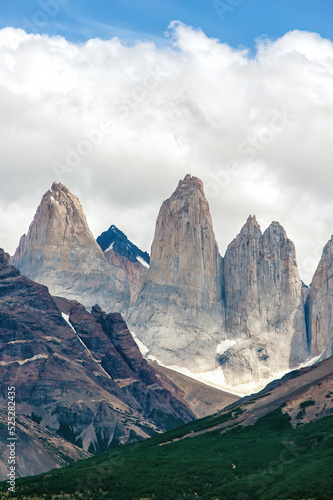 The towers of the Torres del Paine National Park  Patagonia  Chile  South America