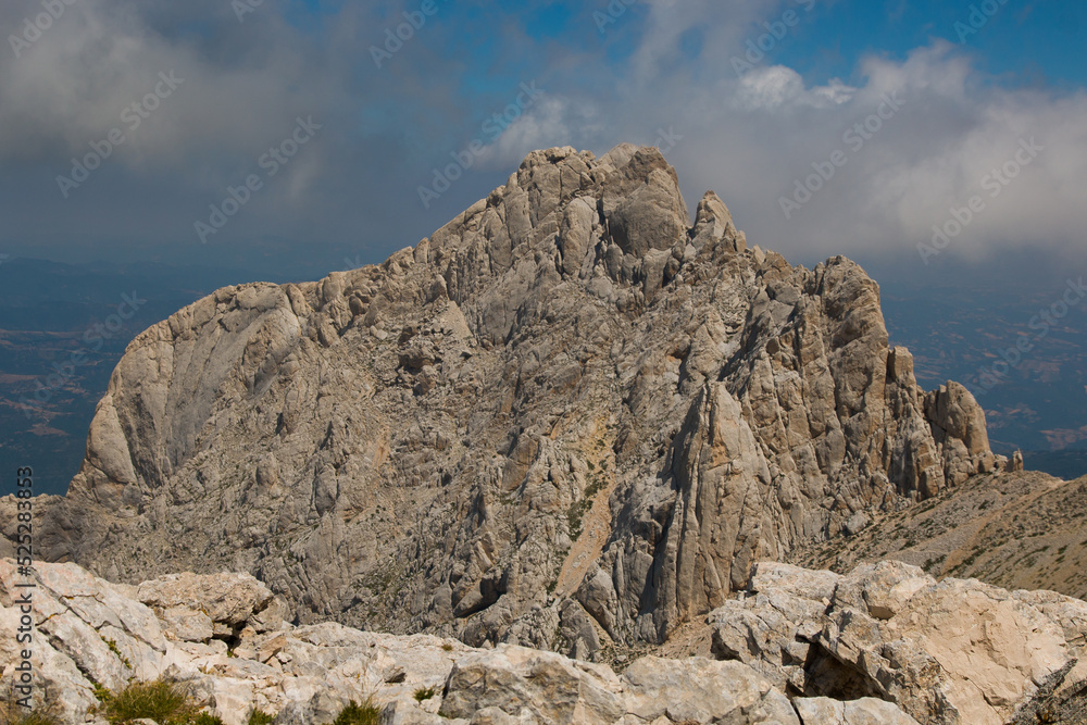 Panoramic view of the peak of Corno Piccolo in the Gran Sasso massif Abruzzo