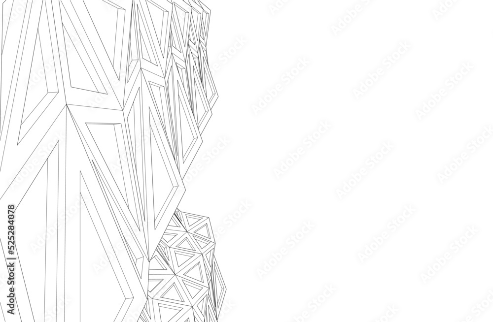 Modern architecture vector 3d illustration Modern architecture vector 3d illustration