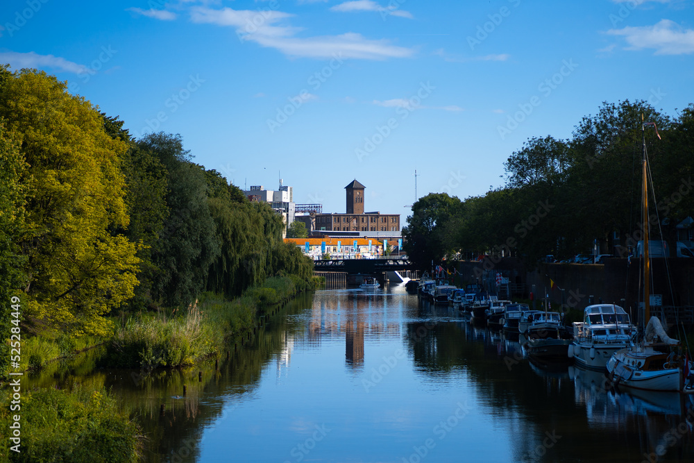 Fototapeta premium Den Bosch, city in the Netherlands, looking along the 