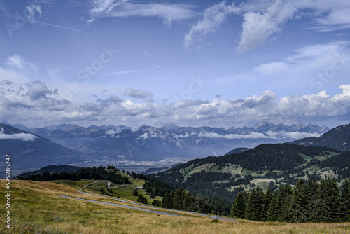 View over the mountains in Gryon  Switzerland