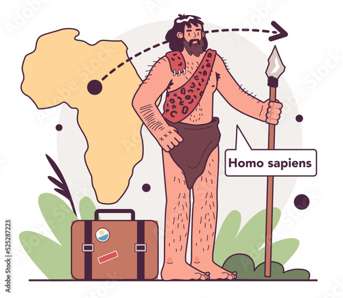 Early human migration. Expansions of Homo sapiens from northern Africa.