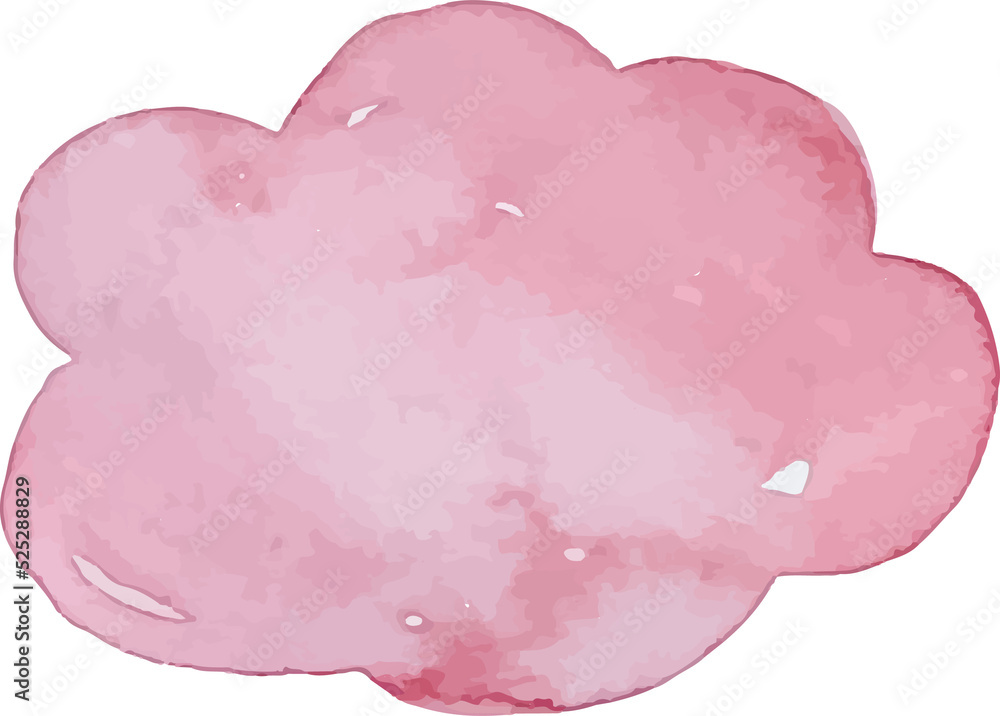 Pink cloud watercolor