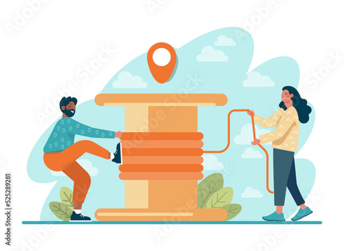 Online office. Modern virtual office developing and moderating