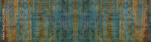 Old brown green orange rusty vintage worn shabby patchwork motif tiles stone ...