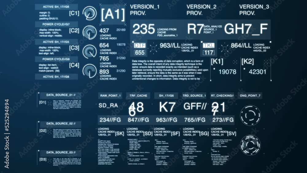 Vidéo Stock Futuristic HUD panel positioning and targeting motion ...