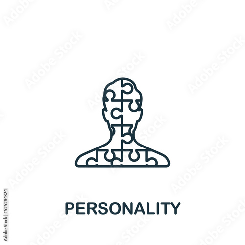 Personality icon. Line simple Psychology icon for templates, web design and infographics