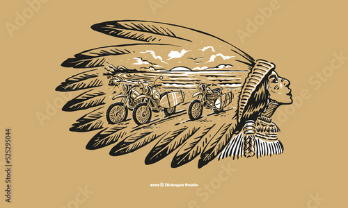 Vintage apache motorcycle