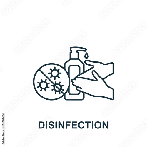 Disinfection icon. Line simple Quarantine icon for templates, web design and infographics