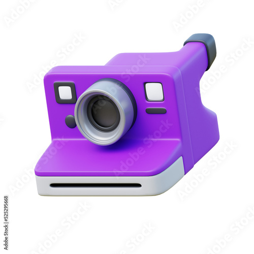 Pollaroid Camera icon isolated 3d Render illustration photo