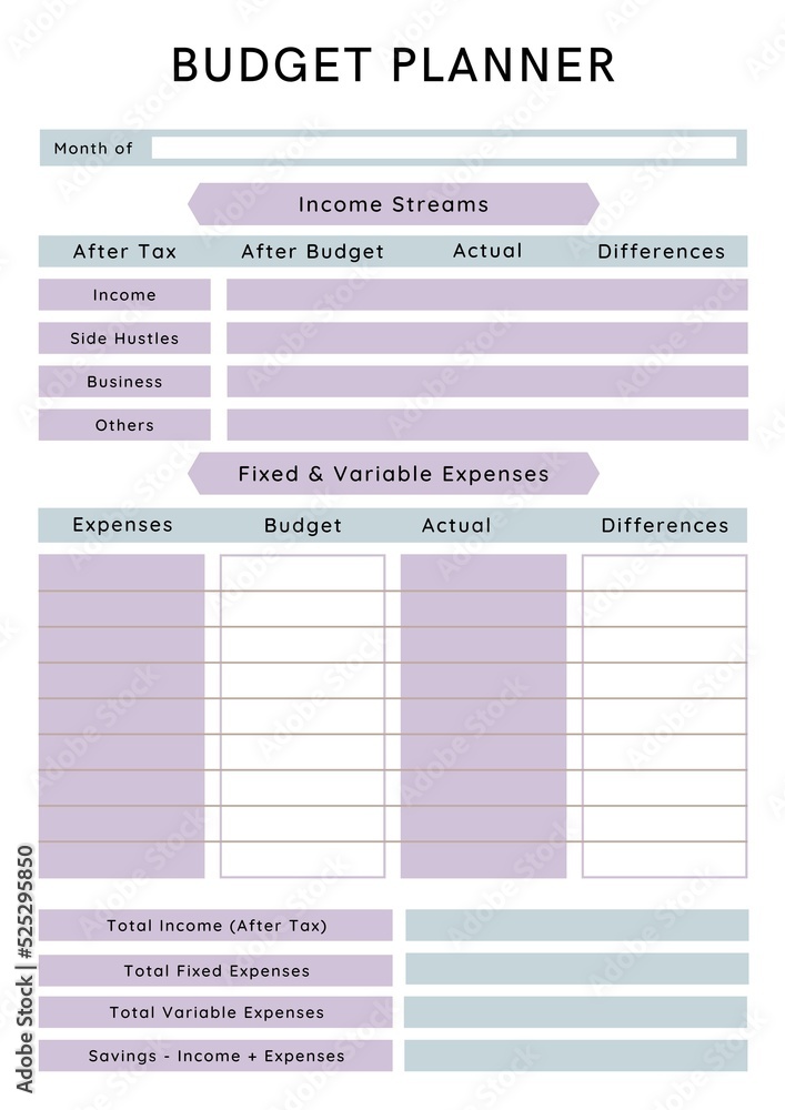 Obraz premium Budget planner