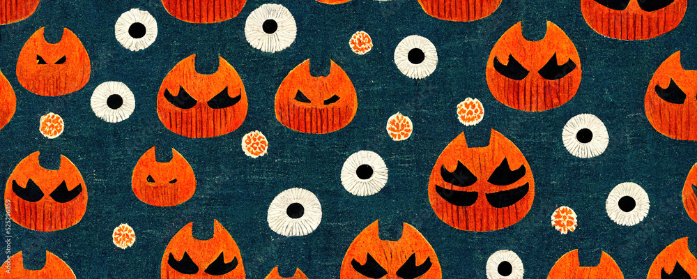 stylish abstract fabric pattern with halloween pumpkins stylish abstract fabric pattern with halloween pumpkins