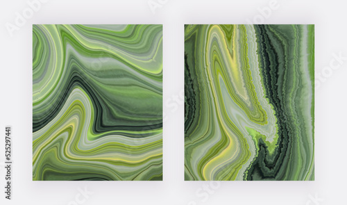 Green marble liquid wall art prints 
