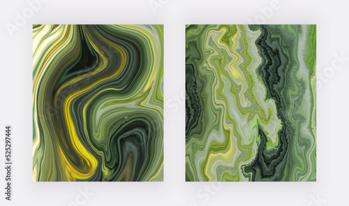 Green marble liquid wall art prints 
