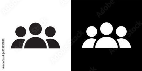 People, group, teamwork icon vector in clipart style