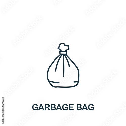 Garbage Bag icon. Line simple icon for templates, web design and infographics