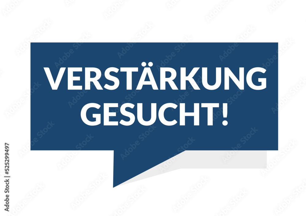 Button Stellenanzeige Verstärkung gesucht blau Button Stellenanzeige Verstärkung gesucht blau