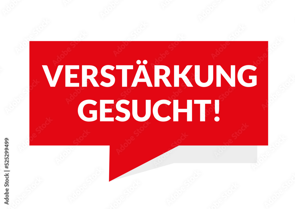 Button Stellenanzeige Verstärkung gesucht rot Button Stellenanzeige Verstärkung gesucht rot