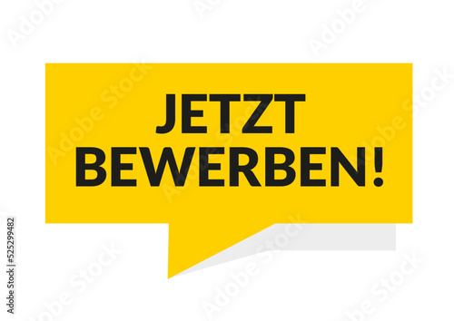 Button Stellenanzeige Jetzt bewerben - gelb