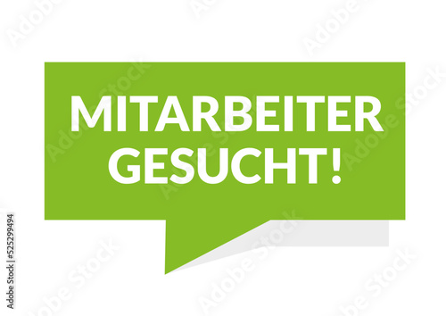 Button Stellenanzeige Mitarbeiter gesucht - grün
