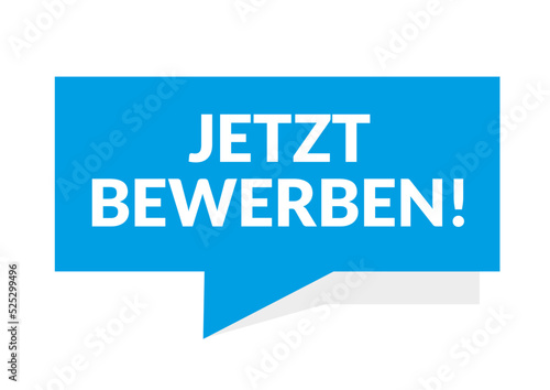 Button Stellenanzeige Jetzt bewerben - blau