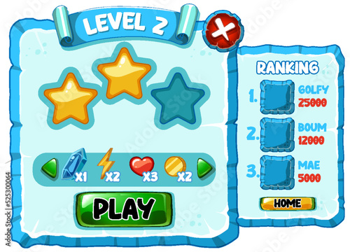 Game element template design set