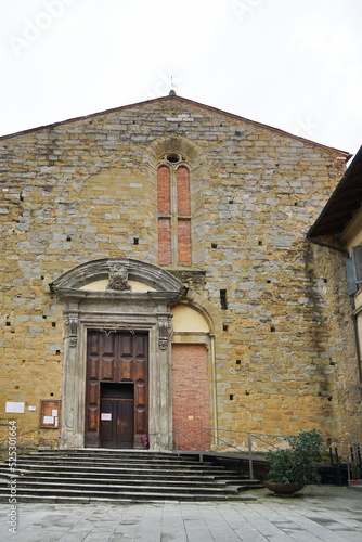 Facade of the church of the Badia of the saints Flora e Lucilla in Arezzo, Tuscany, Italy photo