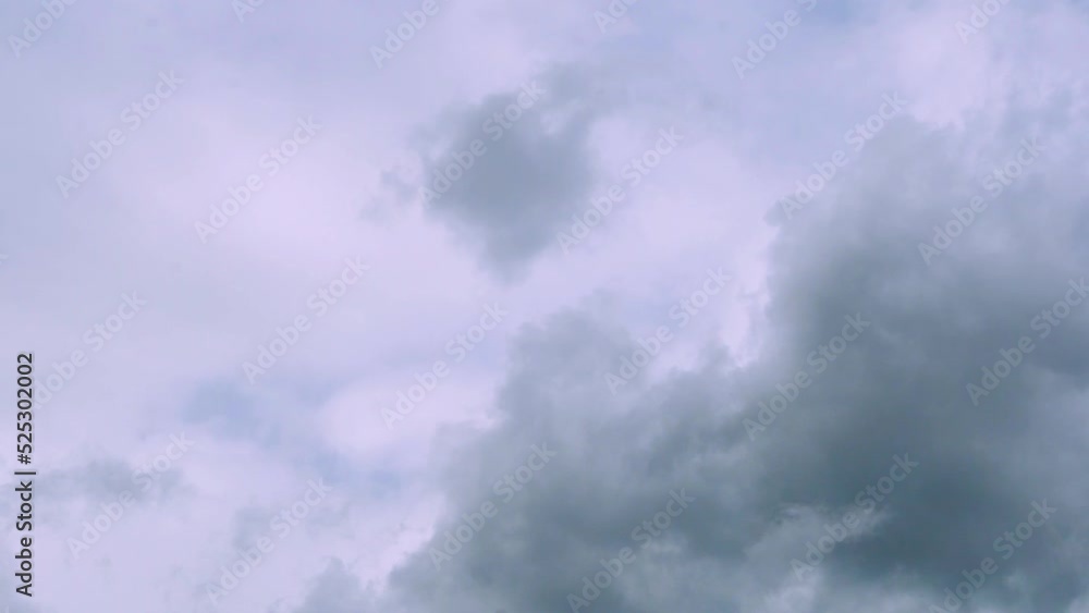 Timelapse Rainy Atmosphere on a Cloudy Day, Gray and White Cumulus Clouds, Sky Covered with Clouds, Bad Weather, Climate, Meteorology, Environment, Cuclone, Background 4K. Timelapse Rainy Atmosphere on a Cloudy Day, Gray and White Cumulus Clouds, Sky Covered with Clouds, Bad Weather, Climate, Meteorology, Environment, Cuclone, Background 4K.