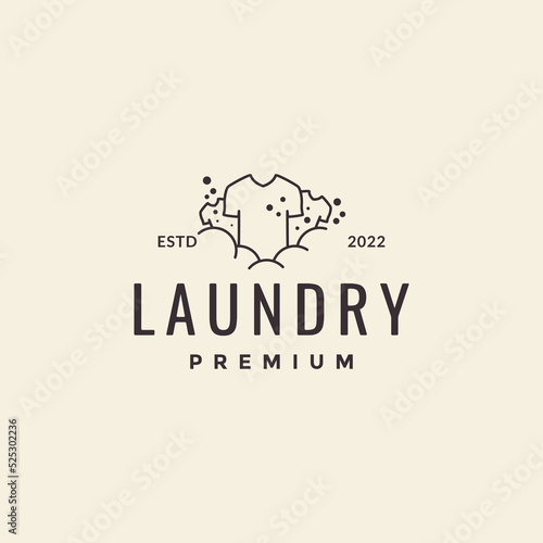 t shirt with bubble wash laundry logo design