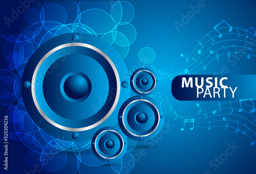 music party and festival speakers poster layout illustrator vector